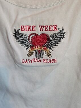 White Daytona Beach Tank Top... BIKE WEEK 2012